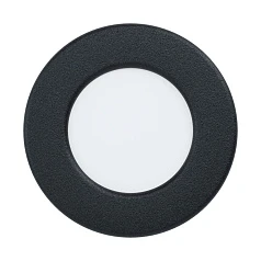 99211 Светодиодный встраиваемый светильник FUEVA 5, 2,7W (LED), ?86, ET26, IP44, 300lm, 3000K, сталь, чер на заказ