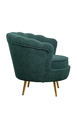 купить Низкое кресло ракушка Pearl зеленый Boucle