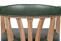 красивый Мягкий стул с подлокотниками Tanner Green Leather в интернет-магазине