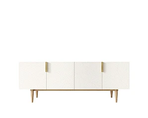 фото Комод под TV с четыремя дверками "Line" LN06/GR1/beige в интерьере