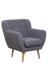 фото Низкое кресло Fuller Grey Boucle в интерьере