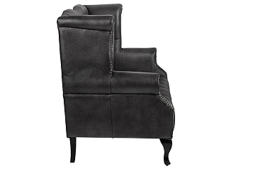 купить стильный Кожаный дизайнерский диван лофт Royal Sofa Black