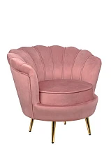 Низкое кресло ракушка Pearl Pink V3 в интерьере