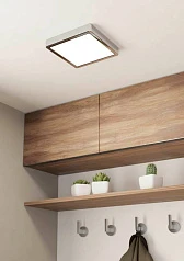 фото 900651 Накладной светильник FUEVA 5, 17W (LED), 3000K, IP44, L210, B210, H28, сталь, хром / пластик, белый