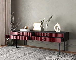 купить стильные Консоль с двумя ящиками "Emerson" арт EM23/red/L в интернет-магазине