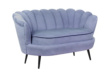 купить Диван ракушка Pearl Double Blue на черных ножках
