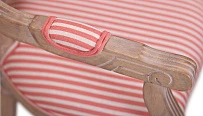 красивый Мягкий стул с подлокотниками Volker Arm Pink Pinstripe на заказ