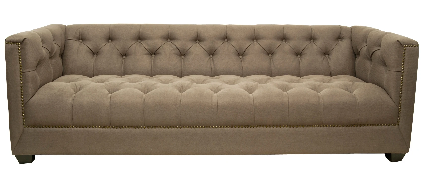 красивый Прямой трехместный диван Orchest цвет коричневый на заказ