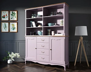 красивые Шкаф Leontina Lavanda с открытым верхом арт ST9351/2L на заказ