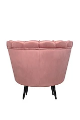 Низкое кресло ракушка Pearl Pink V3 на черных ножках в интернет-магазине