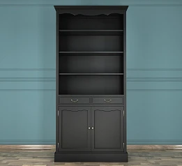 стильный Книжный шкаф "Leontina Black"  арт ST9330BLK