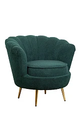 красивое Низкое кресло Pearl Green Boucle