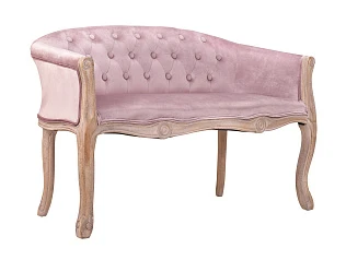 красивый Двухместный дизайнерский диван Kandy Double Pink Velvet