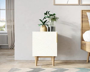 купить Тумбочка с дверкой "Line" LN08/GR1/beige в интернет-магазине