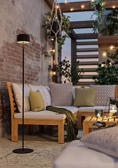 901891 Торшер на солнечн. батарее сенсорн. ROCCANOVA-L, H1200, 2,8W(LED), IP44, 3000K, 270lm, сталь, черный на заказ