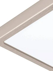 99253 Светодиодный накладной светильник FUEVA 5, 17W (LED), 210х210, H28, 2100lm, 4000K, сталь, нике на заказ