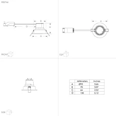 купить красивые 900746 Комплект встраиваемых диммируемых светильников SALICETO, 3X6W (LED), 2700K, 1350lm, ?88, алюминий, матовый никель