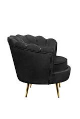 Низкое кресло ракушка Pearl Black V2 в интернет-магазине