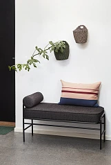 купить красивые БАНКЕТКА HUBSCH, ТКАНЬ / МЕТАЛЛ, ЧЕРНЫЙ