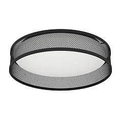 купить 900795 Потолочный светильник LUPPINERIA, 20W (LED), 3000K, 2400lm, H95, ?385, сталь, черный / пластик, белый в интернет-магазине