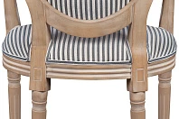 купить Мягкий стул с подлокотниками Volker Arm Black Pinstripe