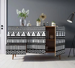 стильный Комод "Berber" с двумя дверками и ящиками принт 19 арт BB17/Print_19