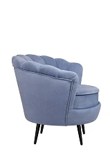купить Низкое кресло ракушка Pearl Sky на черных ножках