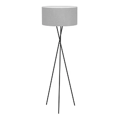 Торшер FONDACHELLI, 1x60W(E27), сталь, черный, текстиль, серый на заказ