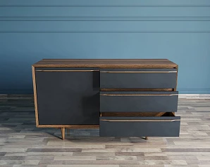 Комод "Brun Blacki" с ящиками и дверкой арт BR-02Black на заказ в интернет-магазине