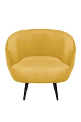 Мягкое кресло Benee Yellow на черных ножках в интернет-магазине