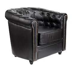 красивое Кожаное кресло Karo Black V2