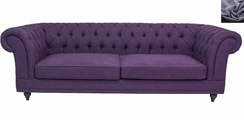 фото Диван мягкий арт-деко Neylan Purple серый в интерьере