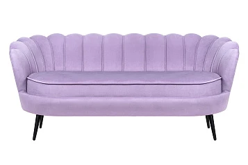 фото Диван ракушка для гостиниц Pearl Triple Purple на черных ножках