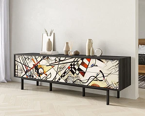 Комод с четырьмя дверками и двумя ящиками "Emerson" by Kandinsky арт EM04/Print_01 в интернет-магазине