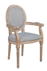 купить Мягкий стул с подлокотниками Volker Arm Black Pinstripe