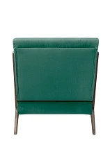 красивое Низкое кресло с деревянными подлокотниками Mody Green V2 цвет зеленый на заказ