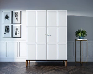 Шкаф "Andersen" широкий двухстворчатый арт AN27WH на заказ в интернет-магазине