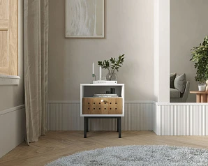Тумбочка с ящиком KOTO арт KT01 Белый в интернет-магазине