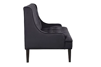 Прямой двухместный американский диван Sommet черный на заказ в интернет-магазине