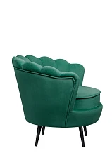 Низкое кресло ракушка Pearl Green V2 на черных ножках в интернет-магазине