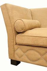 красивый Прямой диван 3 места арт-деко Volte коричневый на заказ