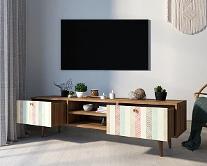 стильные Комод "Berber" с нишей низкий под TV принт 45 арт BB49/Print_45