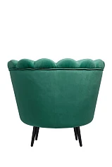 Низкое кресло ракушка Pearl Green V2 на черных ножках в интернет-магазине