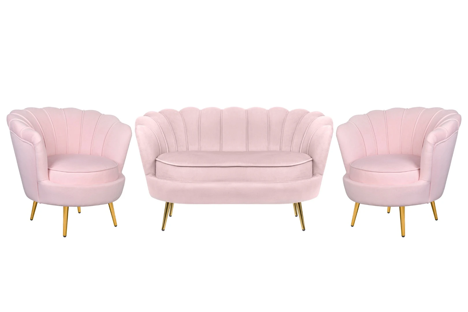 купить Комплект кресел и дивана ракушка Pearl Double Pink V2 в интернет-магазине