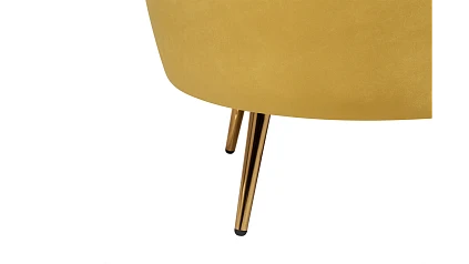 Кресло с пуфом ракушка Pearl Yellow
