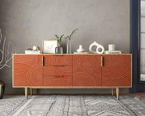 Комод "Line" удлиненный R25/red