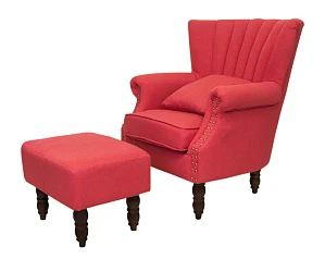 Кресло с пуфом Lab Red V2 на заказ в интернет-магазине