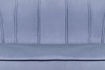заказать Диван ракушка для гостиниц Pearl Triple Blue на черных ножках