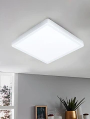 заказать 99268 Светодиодный накладной светильник FUEVA 5, 20,5W (LED), 285х285, H28, 2400lm, 3000K, IP44, сталь