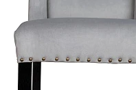 стильный Дизайнерский барный стул Skipton Grey Velvet